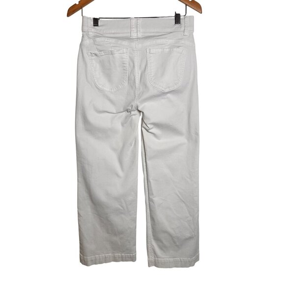 DRAPER JAMES RSVP Twill Wide-Leg Pants White, 4 - Picture 4 of 7